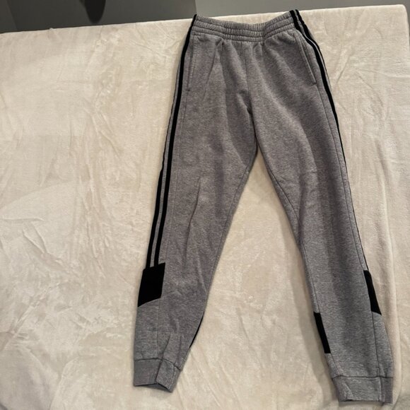Adidas Gray and Black Sweatpants with Elastic Cuffs Boys Size Large 14/16 - Picture 8 of 8